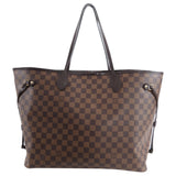 Louis Vuitton Damier Ebene Neverfull GM Red Interior