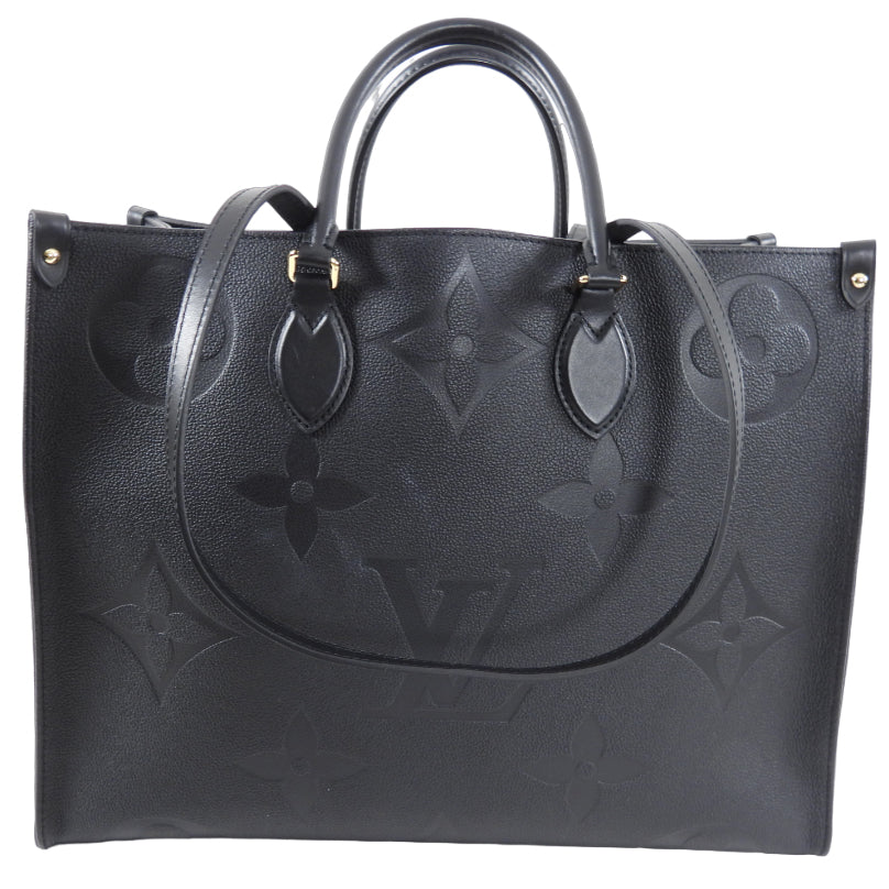 Louis Vuitton On the Go GM Black Empreinte Leather Tote Bag
