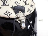Louis Vuitton Black and White Patent Hot Springs Backpack