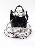Louis Vuitton Black and White Patent Hot Springs Backpack