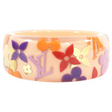 Louis Vuitton Resin Monogram Logo Bangle peach