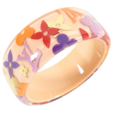 Louis Vuitton Resin Monogram Logo Bangle peach