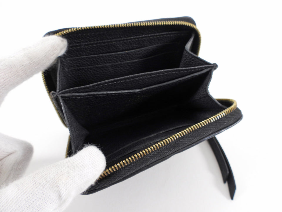 Louis Vuitton Black Empreinte Leather Small Zip Wallet
