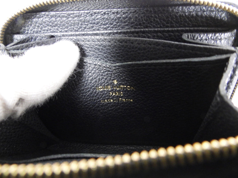 Louis Vuitton Black Empreinte Leather Small Zip Wallet