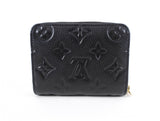Louis Vuitton Black Empreinte Leather Small Zip Wallet