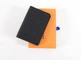 Louis Vuitton Black Monogram Shadow Empreinte Pocket Organizer Wallet