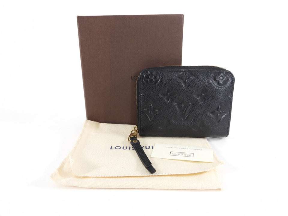 Louis Vuitton Black Empreinte Leather Small Zip Wallet