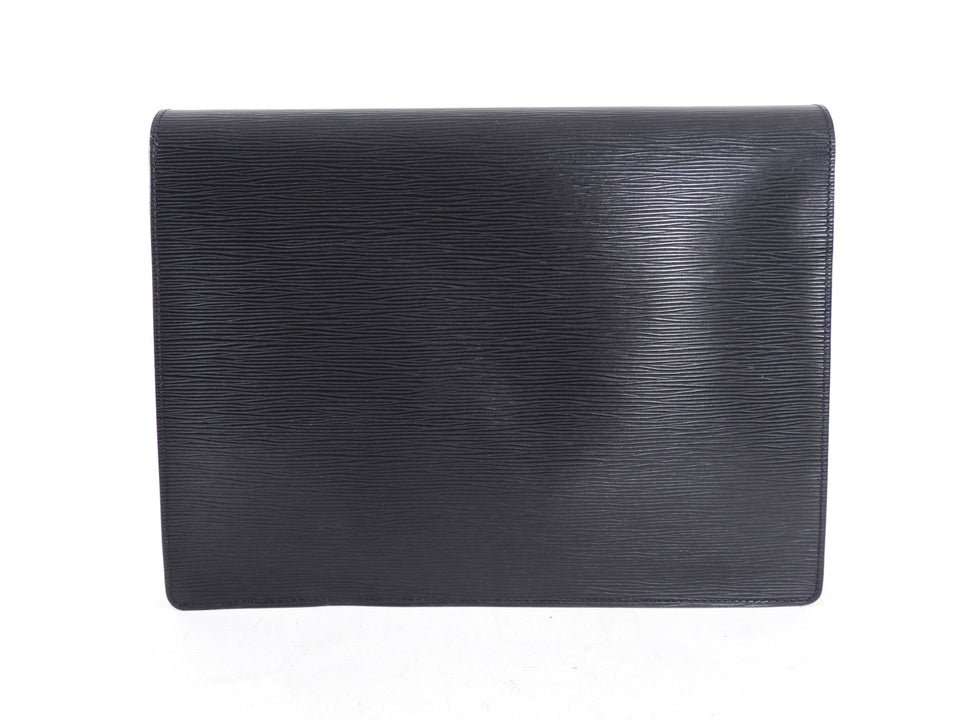 Louis Vuitton Vintage 1990 Black Epi Porte Document Senateur Portfolio
