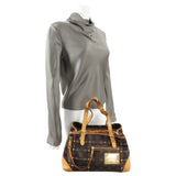 Louis Vuitton Monogram Small Zippered Riveting Tote Bag
