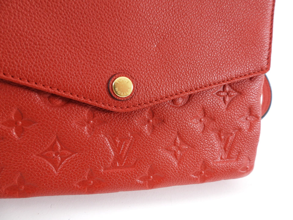 Louis Vuitton Red Empreinte Leather Twice Crossbody Bag