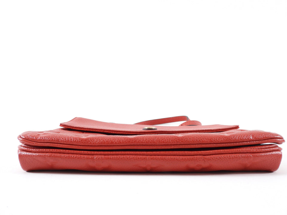 Louis Vuitton Red Empreinte Leather Twice Crossbody Bag