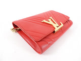Louis Vuitton Red Leather Airy V Pochette Louise Chain Strap Bag