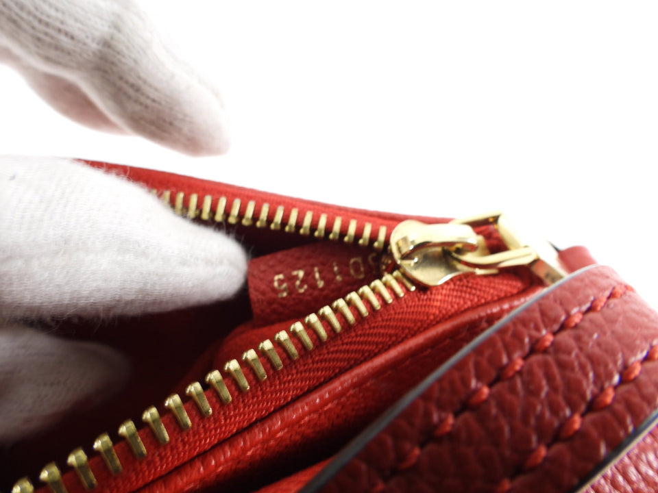 Louis Vuitton Red Empreinte Leather Twice Crossbody Bag