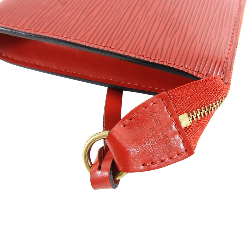 Louis Vuitton Red Epi Leather Small Pochette Bag