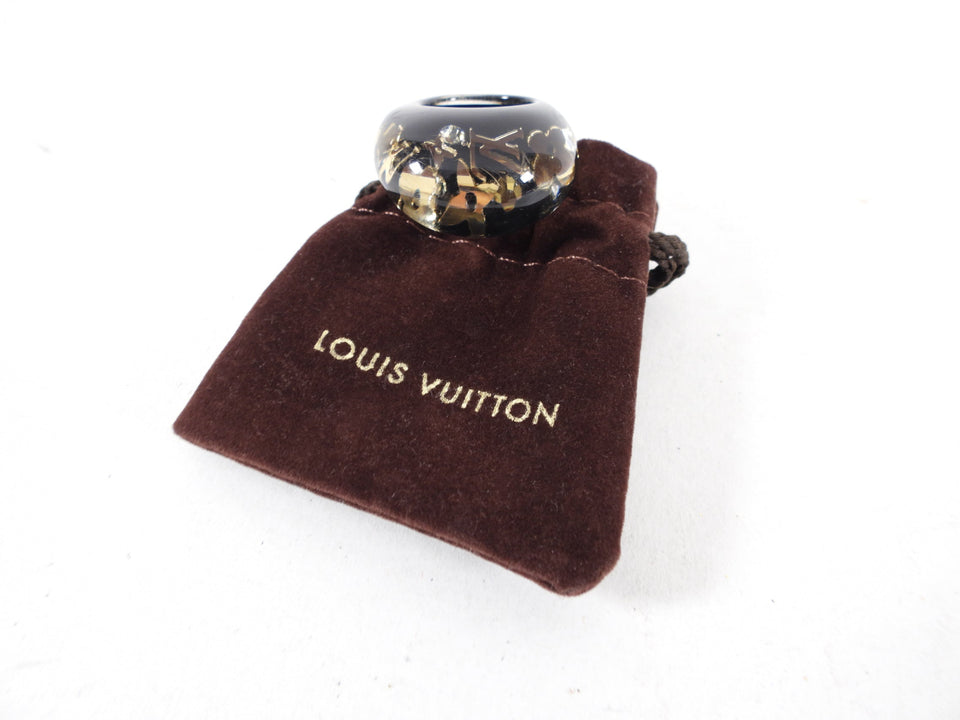 Louis Vuitton Resin Gold Initial Ring - 5.5