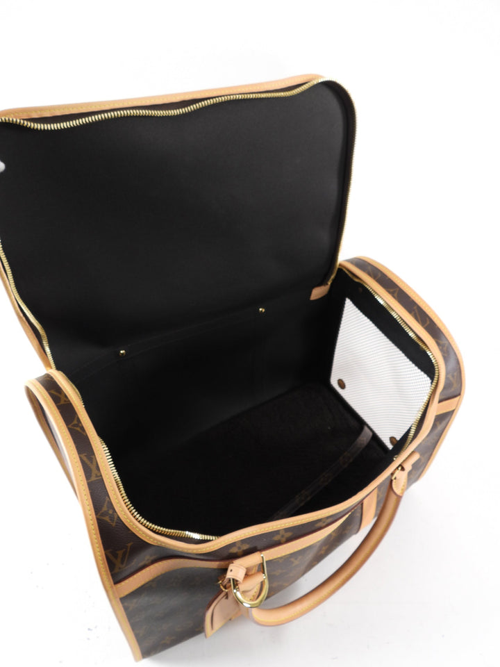 Louis Vuitton Monogram Sac Chien NM Pet Carrier Travel Bag 45