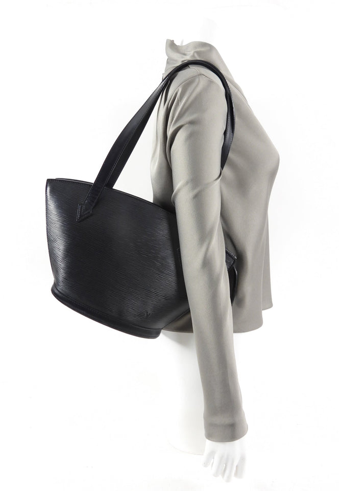 Louis Vuitton Black Epi Leather Saint-Jacques Shoulder Tote Bag