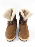 Louis Vuitton Brown Suede Shearling Pillow Boot - 38 / 7.5