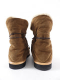 Louis Vuitton Brown Suede Shearling Pillow Boot - 38 / 7.5