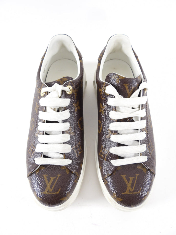 Louis Vuitton Time Out Monogram Canvas Low Top Sneakers - 38
