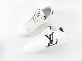Louis Vuitton White Leather Low Top Monogram Charlie Sneaker - 36.5