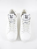 Louis Vuitton White Leather Low Top Monogram Charlie Sneaker - 36.5