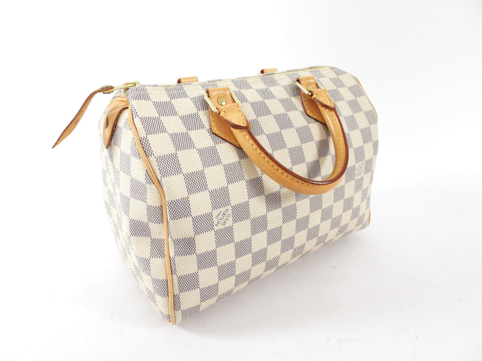 Louis Vuitton Vintage 2007 Speedy 25 Damier Azur Bag