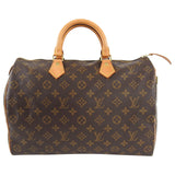 Louis Vuitton Vintage 1996 Monogram Speedy 35 With Shoulder Strap