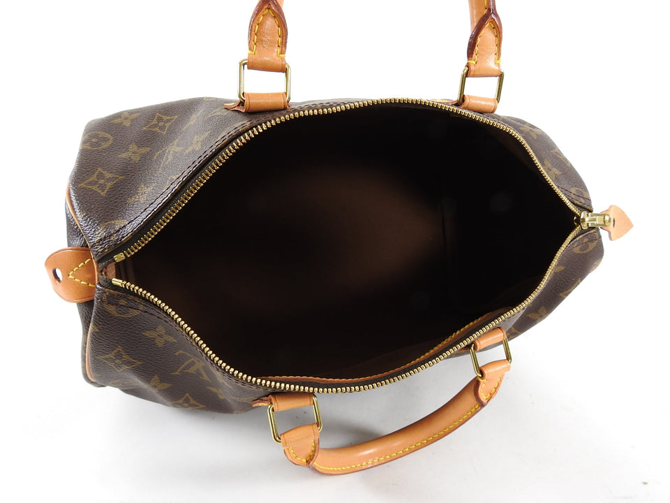 Louis Vuitton Vintage 1996 Monogram Speedy 35 With Shoulder Strap