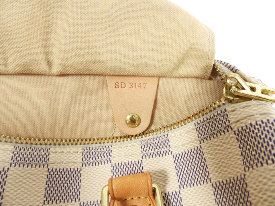 Louis Vuitton Damier Azur Speedy 25 Bandouliere Bag