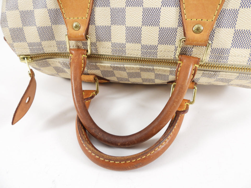 Louis Vuitton Damier Azur Speedy 30 Boston Bag