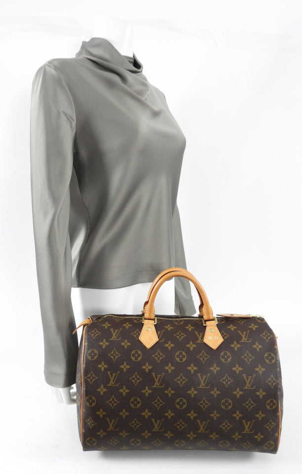 Louis Vuitton Monogram Speedy 35 Boston Duffle Bag MH