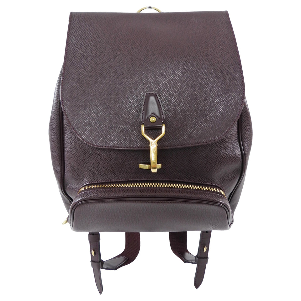 Louis Vuitton Bordeaux Taiga Leather Cassiar Backpack Bag
