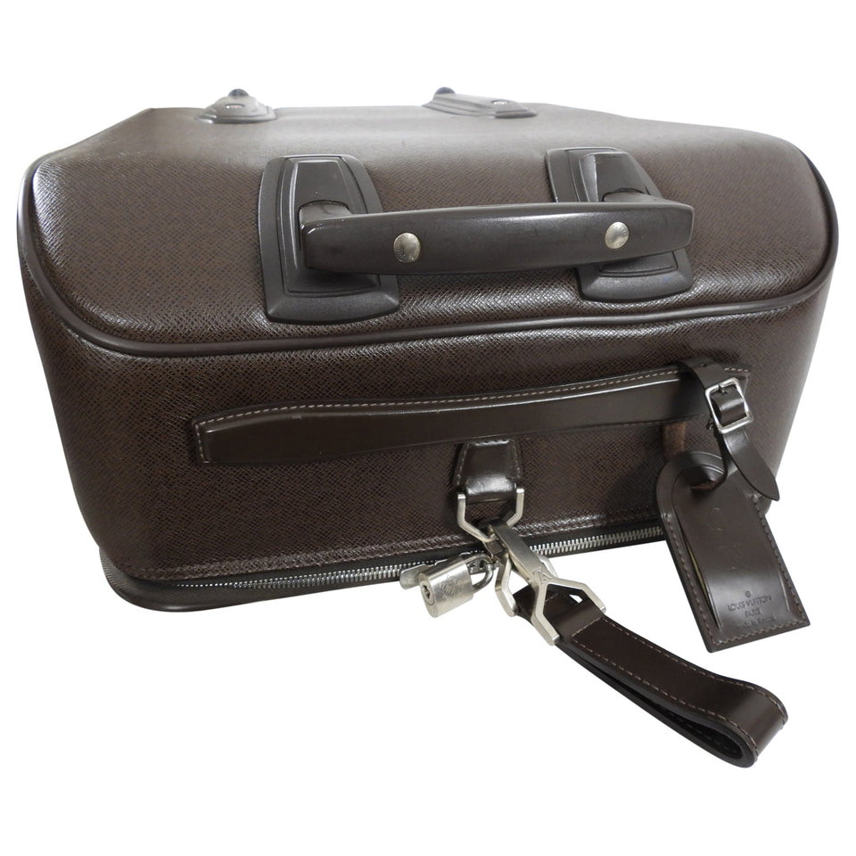 Louis Vuitton Brown Taiga Leather Pegase 55 Travel Rolling Luggage