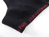 Louis Vuitton Black and Red Logo Crop Tank - 38 (S)