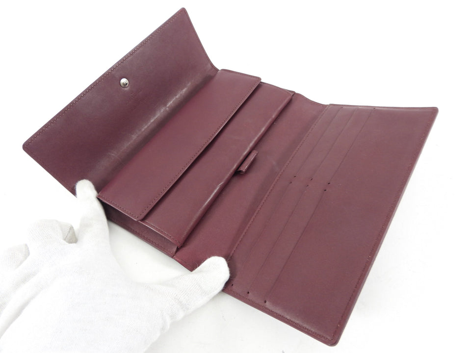 Louis Vuitton Monogram Burgundy Mat Tresor Porte Wallet