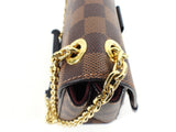 Louis Vuitton Vavin Chain PM Damier Ebene Burgundy Shoulder Bag