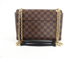 Louis Vuitton Vavin Chain PM Damier Ebene Burgundy Shoulder Bag