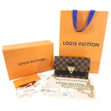 Louis Vuitton Damier Ebene and Noir Vavin Chain Wallet