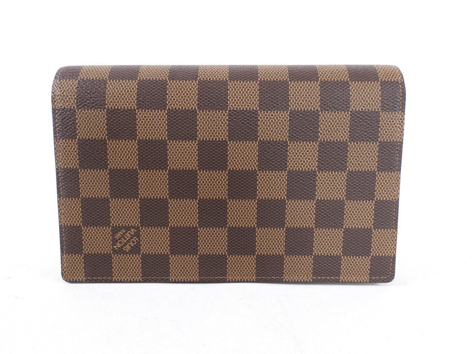 Louis Vuitton Damier Ebene and Noir Vavin Chain Wallet