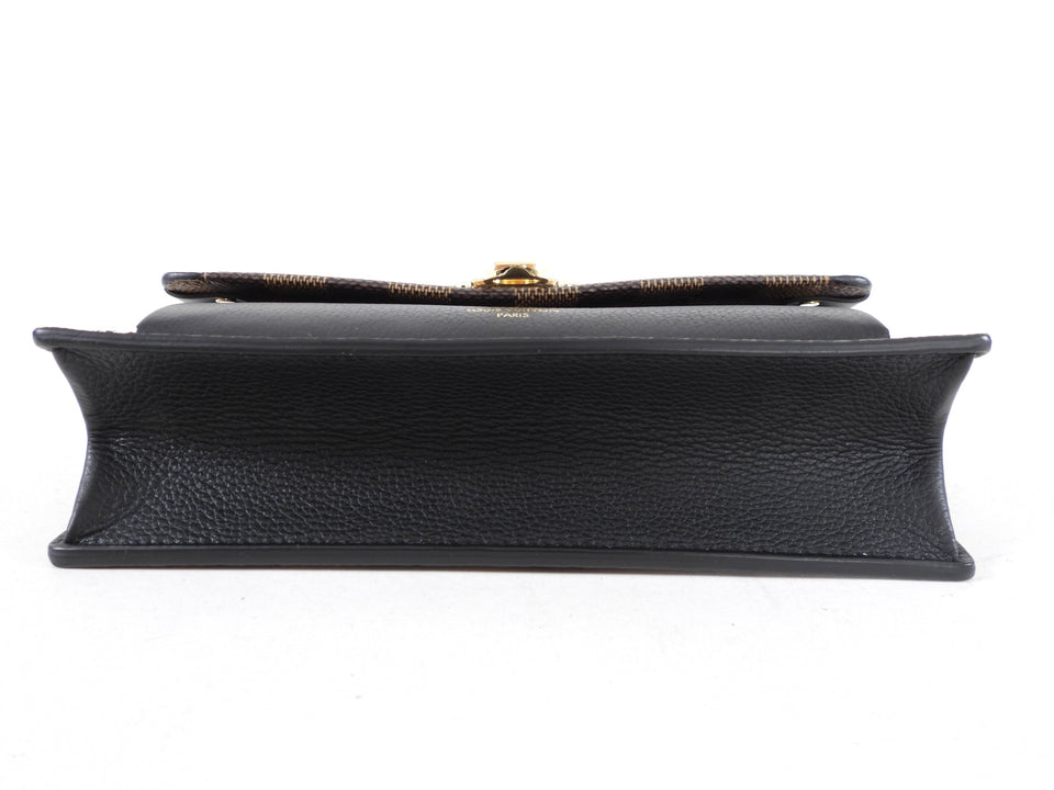 Louis Vuitton Damier Ebene and Noir Vavin Chain Wallet