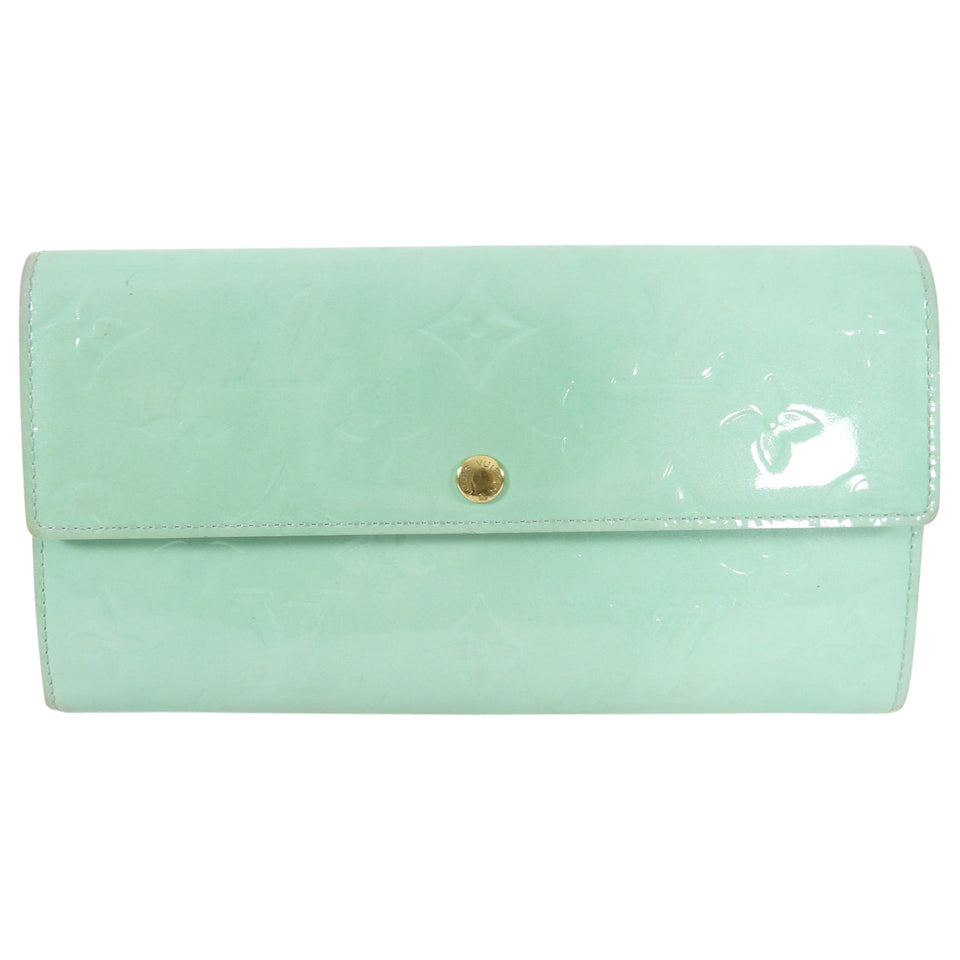 Louis Vuitton Mint Green Vernis Sarah Wallet