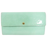 Louis Vuitton Mint Green Vernis Sarah Wallet