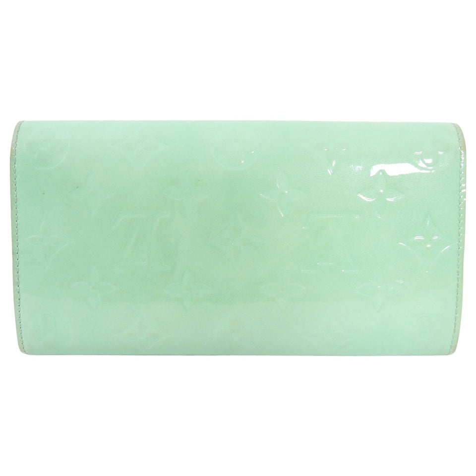Louis Vuitton Mint Green Vernis Sarah Wallet