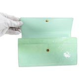 Louis Vuitton Mint Green Vernis Sarah Wallet