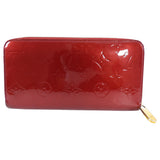 Louis Vuitton Red Vernis Monogram Zippy Continental Wallet