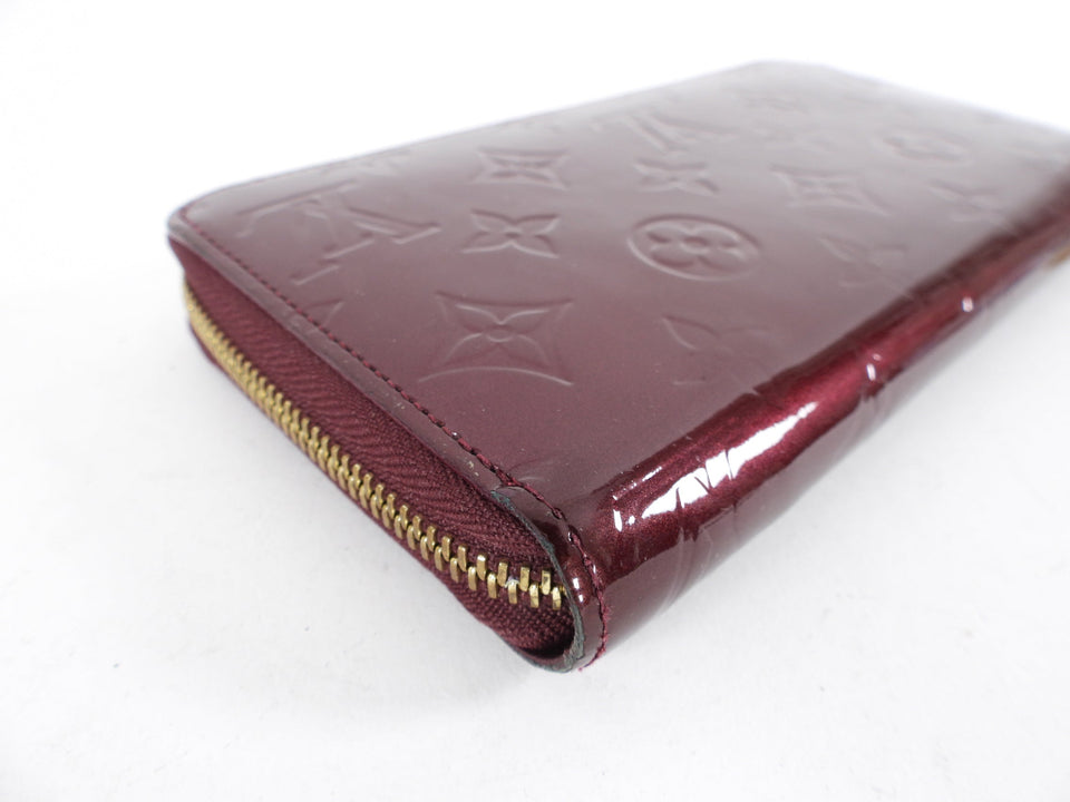 Louis Vuitton Vernis Monogram Zippy Wallet Rouge Fauve