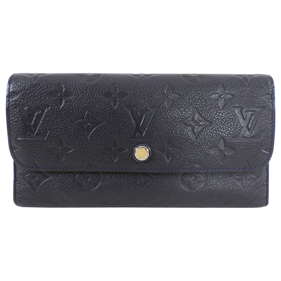 Louis Vuitton Black Empreinte Leather Long Virtoise Trifold Wallet