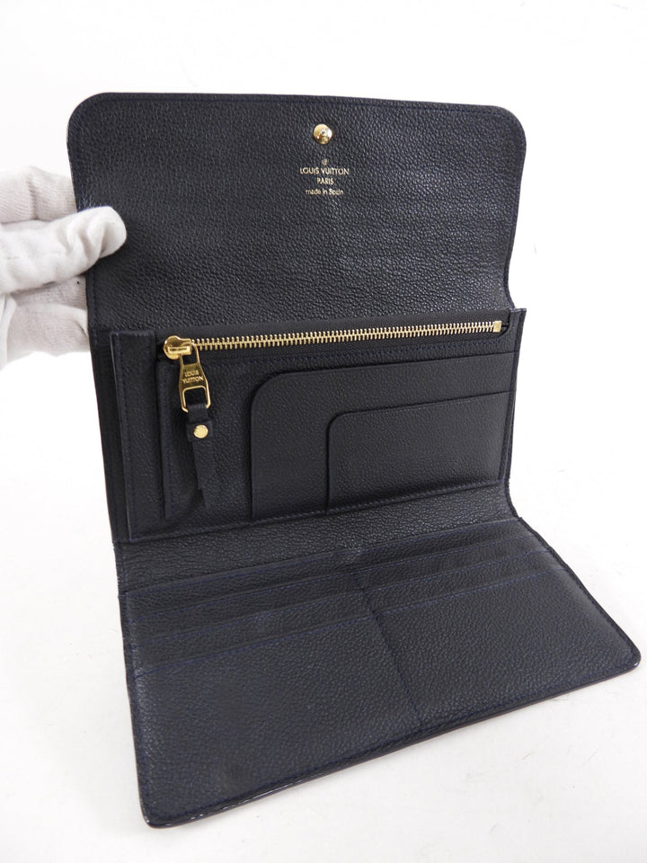 Louis Vuitton Black Empreinte Leather Long Virtoise Trifold Wallet