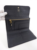 Louis Vuitton Black Empreinte Leather Long Virtoise Trifold Wallet